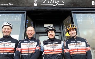 four wise wheelers spin to tillys cafe december 2015