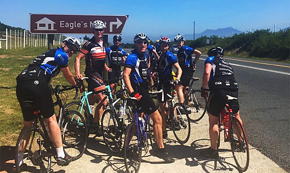 Frodsham Wheeler Matthew Kimpton-Smith and fellow riders on their epic journey across South Africa.